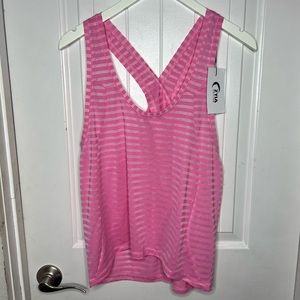 NWT ZYIA pink nimbus split back tank top size XL